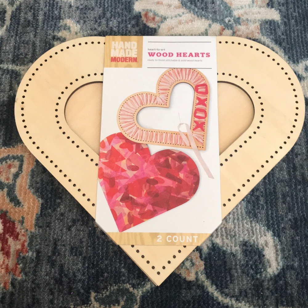 Hand Made Modern Wood Hearts